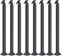 Ringhiera in Metallo Quadrato, Pali, Perni Interni, Ringhiera per Scale Gradini, Corrimano Pilastri per Scale con Staffa Superiore Regolabile a 270°, Patio Giardino(Size:90cm/35.4in,Color:8 Pack)