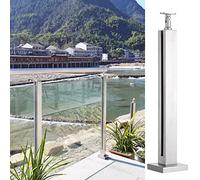 Ringhiera in vetro e acciaio inossidabile for piscina, terrazza e ponte - Altezza da 61 a 145 cm, acciaio inossidabile 304, kit di facile installazione(Deep Coffee,Height 125cm)