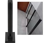 Ringhiera in vetro nero opaco, sistema di guardrail per terrazza in acciaio inox con pannelli in vetro, perfetto per uso interno ed esterno, soluzione di sicurezza moderna