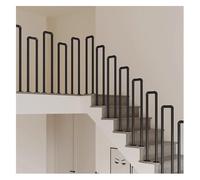 Ringhiera Industriale In Ferro Battuto A Forma Di U, Antiscivolo, Di Sicurezza Pali Di Supporto Per Anziani E Bambini Per Giardino, Soppalco, Corridoio, Villa 1 Pezzo(nero,95CM/3.1FT)