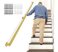 Ringhiera interna per scale in acciaio inossidabile, parete da 15 piedi per gradini, durevole bianco industriale scala Guardrail, moderna sicurezza interna della scala il