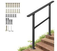 Ringhiera moderna per scale esterne, corrimano in acciaio zincato per terrazze da giardino, corrimano regolabile con kit di installazione, ringhiera industriale per gradini(A,100cm/40inch)
