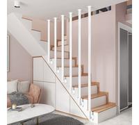 Ringhiera per corrimano per scale in ferro zincato a forma di L di transizione per ringhiere per tubi quadrati in ferro zincato per palo di trasferimento da lato a soffitto