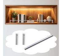 Ringhiera per Mensola Barra di Protezione in Alluminio per Mobili da Cucina Barra Frontale Decorativa per Ripiani Set di Barre Anticaduta a Lunghezza Personalizzata(Silver A,32in(81cm))