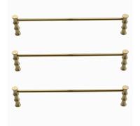 Ringhiera per Mensola Binari Ribaltabili in Ottone per Ripiani 20-95 cm, Diametro 6 mm Ringhiera per Ripiani per Mobili in Legno, Asta Tonda Recinzione Frontale Armadio(3pcs Style C,40cm/15.7in)