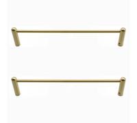 Ringhiera per Mensola Binari Ribaltabili in Ottone per Ripiani 20-95 cm, Diametro 6 mm Ringhiera per Ripiani per Mobili in Legno, Asta Tonda Recinzione Frontale Armadio(2pcs Style B,40cm/15.7in)