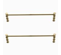 Ringhiera per Mensola Binari Ribaltabili in Ottone per Ripiani 20-95 cm, Diametro 6 mm Ringhiera per Ripiani per Mobili in Legno, Asta Tonda Recinzione Frontale Armadio(2pcs Style C,40cm/15.7in)