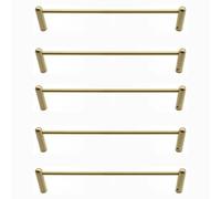 Ringhiera per Mensola Binari Ribaltabili in Ottone per Ripiani 20-95 cm, Diametro 6 mm Ringhiera per Ripiani per Mobili in Legno, Asta Tonda Recinzione Frontale Armadio(5pcs Style B,40cm/15.7in)