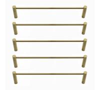 Ringhiera per Mensola Binari Ribaltabili in Ottone per Ripiani 20-95 cm, Diametro 6 mm Ringhiera per Ripiani per Mobili in Legno, Asta Tonda Recinzione Frontale Armadio(5pcs Style A,40cm/15.7in)