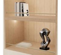 Ringhiera per Mensola Elegante Parapetto Dorato da 30 40 60 e 80 cm, Set di 2 Barriere Anticaduta, Palo di Tensione Multiuso con Accessori di Montaggio(8in(20cm))