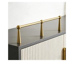 Ringhiera per mensole, Moderno Set di ringhiere Decorative per mensole - 8 Pezzi da 45 cm - Ringhiera di Protezione per Armadio, libreria, Bagno - Impedisce la Caduta degli Oggetti, Elegante