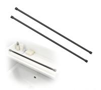 ringhiera per mensole Parapetto Nero Per Scaffalature, Parapetti Decorativi Per Ripiani Ribaltabili Per Armadio Da Cucina/bagno/portaspezie, Recinzione Anticaduta(Pack of 2,L 25 cm)