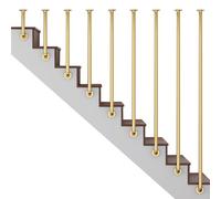 Ringhiera per scale color oro da 30-150 cm, ringhiere a forma di L, parapetti di transizione per gradini di casa, ville, loft, corrimano per scale, uso interno ed esterno (confezione da 1)(40cm)