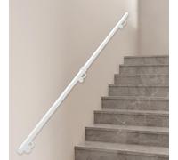 Ringhiera per scale con staffe, corrimano per scala antiscivolo da 1 m 2 m 3 m 4 m 5 m 6 m, ringhiere per montaggio a parete per scale Maniglione per interni ed esterni(420cm)