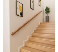 Ringhiera per Scale, Corrimano in Legno - Kit Completo Corrimano per Scale in Legno Home Against The Wall Loft per Interni Ringhiere per Anziani Corrimano Corridoio Asta di Supporto per C, 11ft