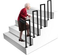 Ringhiera per scale da esterno a forma di U, 30-110 cm, moderna in ferro battuto, per scale, balconi, corridoi, giardini, rampe in metallo resistente per ville e gradini