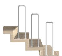 Ringhiera per scale di sicurezza esterna, in ferro battuto ils per 1 gradino bianco ils per deckingOutdoor gradini picchetto (dimensioni: 90 cm)