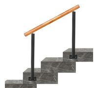 Ringhiera per scale esterne, corrimano di transizione per gradini e portici, corrimano in legno per interni ed esterni, montaggio laterale su scale, corrimano in ferro battuto con kit, corri