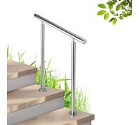 Ringhiera per Scale Esterne, corrimano di Transizione per gradini e Portico, Adatta a Scale Esterne a 2 o 3 gradini con Kit di Installazione, corrimano in Metallo e Acciaio inossid