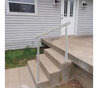 Ringhiera per scale in acciaio inossidabile per esterni Corrimano in metallo per uso interno ed esterno Corrimano per scale di transizione per ponte e portico di sicurezza a terra Supporto Grab Bar