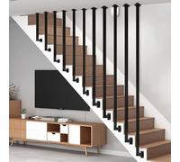 Ringhiera per scale in ferro a forma di L personalizzata - Tubo quadrato industriale per la sicurezza - Recinzione di protezione per bambini e anziani per ville e case - Design robusto ed elegante