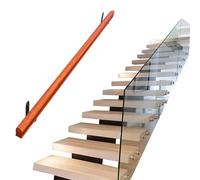 Ringhiera per scale in ferro battuto antiscivolo a forma di U, per interni ed esterni, con kit di installazione, durevole e sicuro per la protezione delle scale