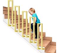 Ringhiera per scale in ferro battuto per tubo quadrato a 1 gradino il ringhiera di supporto per interni ed esterni 65 cm Gold Scale Guard guida di sicurezza facile da installare
