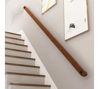 Ringhiera per scale in legno antiscivolo con staffe, 50 cm, elegante e sicura, per corridoi di ville e loft ed eleganti scale