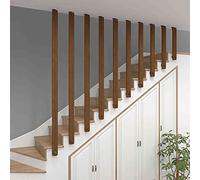 Ringhiera per scale in legno massello, con pali di supporto di sicurezza, kit di installazione incluso in 3 colori disponibili per una maggiore sicurezza domestica