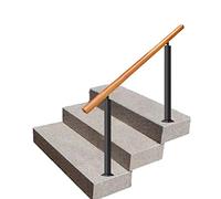 Ringhiera per scale in legno per esterni, ideale per ville, loft e giardini; elegante e stabile ferro battuto il il per una maggiore durata e fascino estetico
