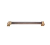 Ringhiera per scale in legno per interni ed esterni, corrimano scanalato antiscivolo, con barra di base ispessita, per la sicurezza del bagno (marrone, 55 cm)
