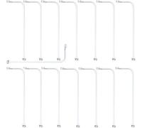 Ringhiera per scale in metallo bianco con adattatore e viti, piolo cavo per scale, per corridoio, loft, veranda, confezione da 15 pezzi