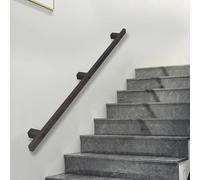 Ringhiera per scale in metallo nero, antiscivolo, per scale, 270 cm, asta di supporto regolabile per interni ed esterni, perfetta per anziani e bambini