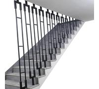 Ringhiera per scale in metallo nero industriale Baluster Post 125 cm Colonna ringhiera laterale per interni/esterni ed elegante protezione per scale per la decorazione domestica