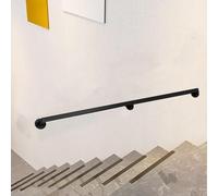 Ringhiera per scale in metallo nero moderna per loft da 0,3 m a 6 m di lunghezza, perfetta per bambini, anziani e disabili, durevole ed elegante (L 550 cm)