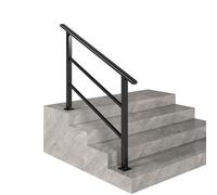 Ringhiera per scale in metallo resistente, antiscivolo, per garage, cantina, portico, ideale per anziani e disabili (120 x 6 x 97 cm)