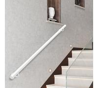 Ringhiera per Scale Industriali 30-600cm Maniglione di Supporto di Sicurezza per Corrimano in Ferro Battuto per Ringhiera Antiscivolo per Pavimentazioni di Loft Corridoi Bianco(600cm)