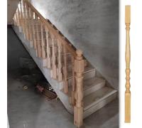 Ringhiera per Scale Interne Balaustre in Legno da 95 cm per Interni di Scale, Colore Naturale, Corrimano Laterali per Scale per Bambini/Anziani/Anziani, Montanti per Gradini(7 packs)