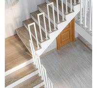 Ringhiera per scale interne Corrimano a forma di U 35 cm-100 cm, Balaustre a tubo quadrato in metallo bianco Guardrail, Gradini per giardini esterni Maniglione di supporto di sicurezza(65cm(2.1ft))