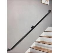 Ringhiera per scale per interni, da 0,6 a 7 m, nero opaco, aste di supporto da parete per la sicurezza di anziani e bambini, design resistente a parete (3,3 m)
