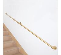 Ringhiera per scale per interni ed esterni, 1 2 3 4 5 6 metri, ringhiera per scale, corrimano in ferro battuto in metallo dorato montato a parete - Kit completo (dimensioni : 9ft/270cm)