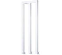 Ringhiera quadrata in ferro battuto a forma di M, bianca, antiscivolo, per uso interno ed esterno, scala e corridoio mansardato, villa, montata lateralmente (65 cm)
