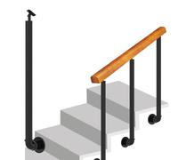 Ringhiera regolabile per scale esterne, sicurezza per veranda, balaustre in ferro montate lateralmente, presa sicura per gradini, guardrail per scale durevole ed elegante