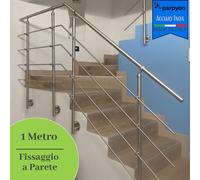 RINGHIERA SCALA INTERNA IN ACCIAIO INOX 1 MT FISSAGGIO A PARETE FAI DA TE