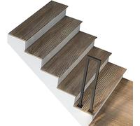 Ringhiere Balaustre Corrimano Quadrato Nero Balaustre in Metallo per Scale Interne Ringhiera del Ponte Balaustre in Stile Industriale Kit Completo A Forma di U M, U Shape-2 PCS, 65cm/25.5 in