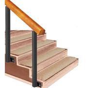 Ringhiere Corrimano per Scale a gradini Rampe Laterali Corrimano Esterna Corrimano transitorie per Calce in Cemento o Legno Supporture in Ferro battuto (Colore: 110cm, Dimensioni: H 80cm)