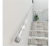 Ringhiere Corrimano Scale Ringhiera Antiscivolo per Montaggio A Parete per Bambini Anziani, Stse Banister, con Staffe Argento/Oro (Colore: Argento, Dimensioni: 220 Cm (7,2 Piedi))