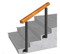 Ringhiere Corrimano Scale Terrazzo Veranda Corrimano per cortine Interne e Esterno Corrimano transitorie Adatta a 2-5 gradini con Piatto in Ferro battuto ad Angolo Regolabile (Colore: 130cm,