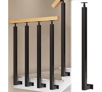 Ringhiere per Scale con Montaggio Laterale A Fuso, Ringhiera con Fusi Quadrati in Metallo con Kit Completo E Viti, Colonna per Ringhiera per Terrazza, Gradini, Giardino, Scale EST, 1pack, 80cm/31.5in