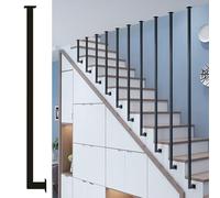 Ringhiere per Scale in Metallo Nero - Colonne quadrate da 4,1 Piedi per corridoi e ingressi - Colonne Decorative per la Sicurezza Domestica, Elegante pavimentazione per soffitta (1 confezion